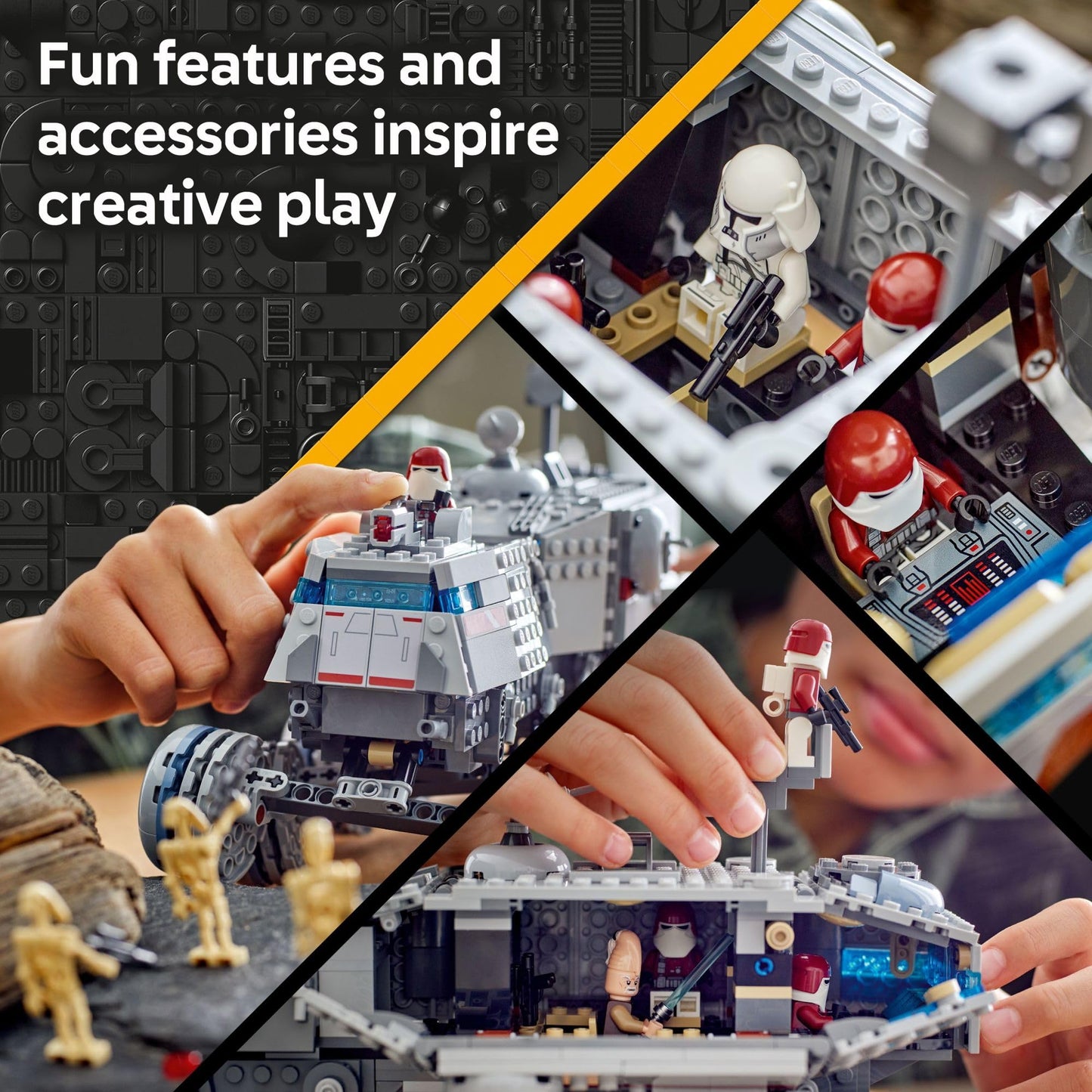 LEGO Star Wars: The Clone Wars Republic Juggernaut Building Toy for Kids - Pretend Play Set W 8/ Toy Figures - Collectible Model Kit for Boys & Girls, Ages 9+ - Gift Idea for Birthdays - 75413