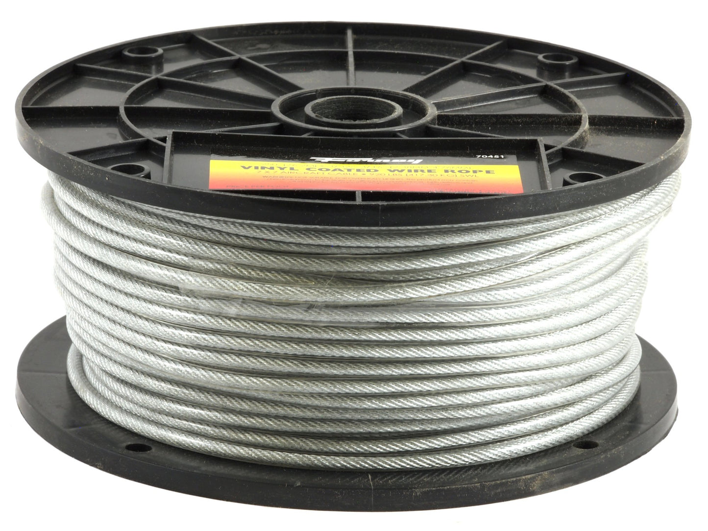 Forney 70451 Wire Rope, Vinyl Coated Aircraft Cable, Silver, 250-Feet-by 3/32-Inch thru 3/16-Inch