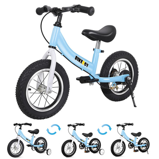 Balance Bike 3 in 1,The Dual Use of a Kids Balance Bike and Toddler Bike, for 1 2 3 4 5 6 7 8 Years Old -12 14 16 Inches with Training Theory, Brake, Pedal