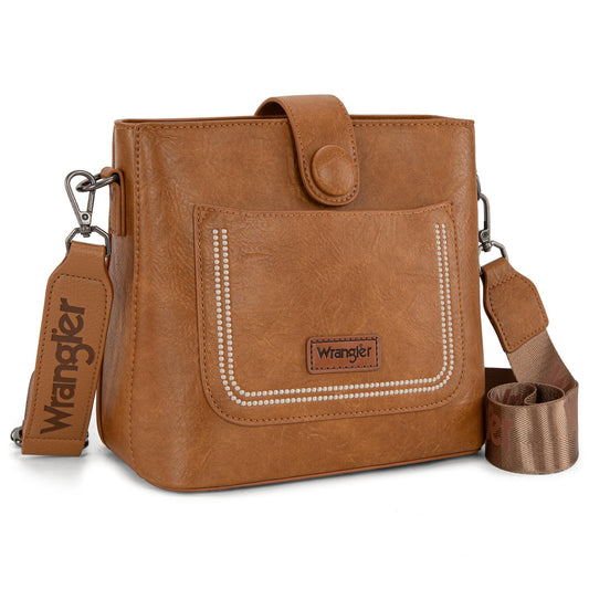 Wrangler Crossbody Purses for Women Cute Handbag and Shoulder Bag for Ladies WG114-1101LBR