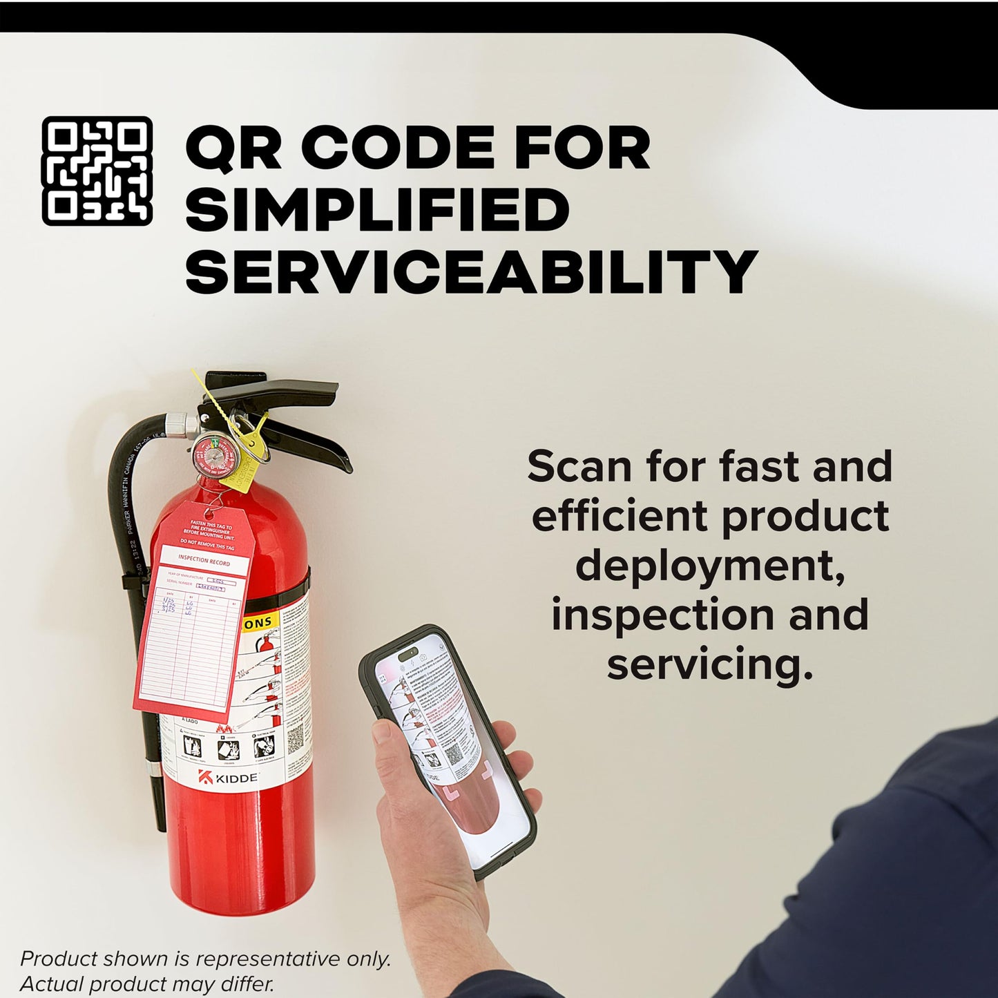 Kidde Commercial-Grade Fire Extinguisher for Office, Schools, Rechargeable 4A60BC