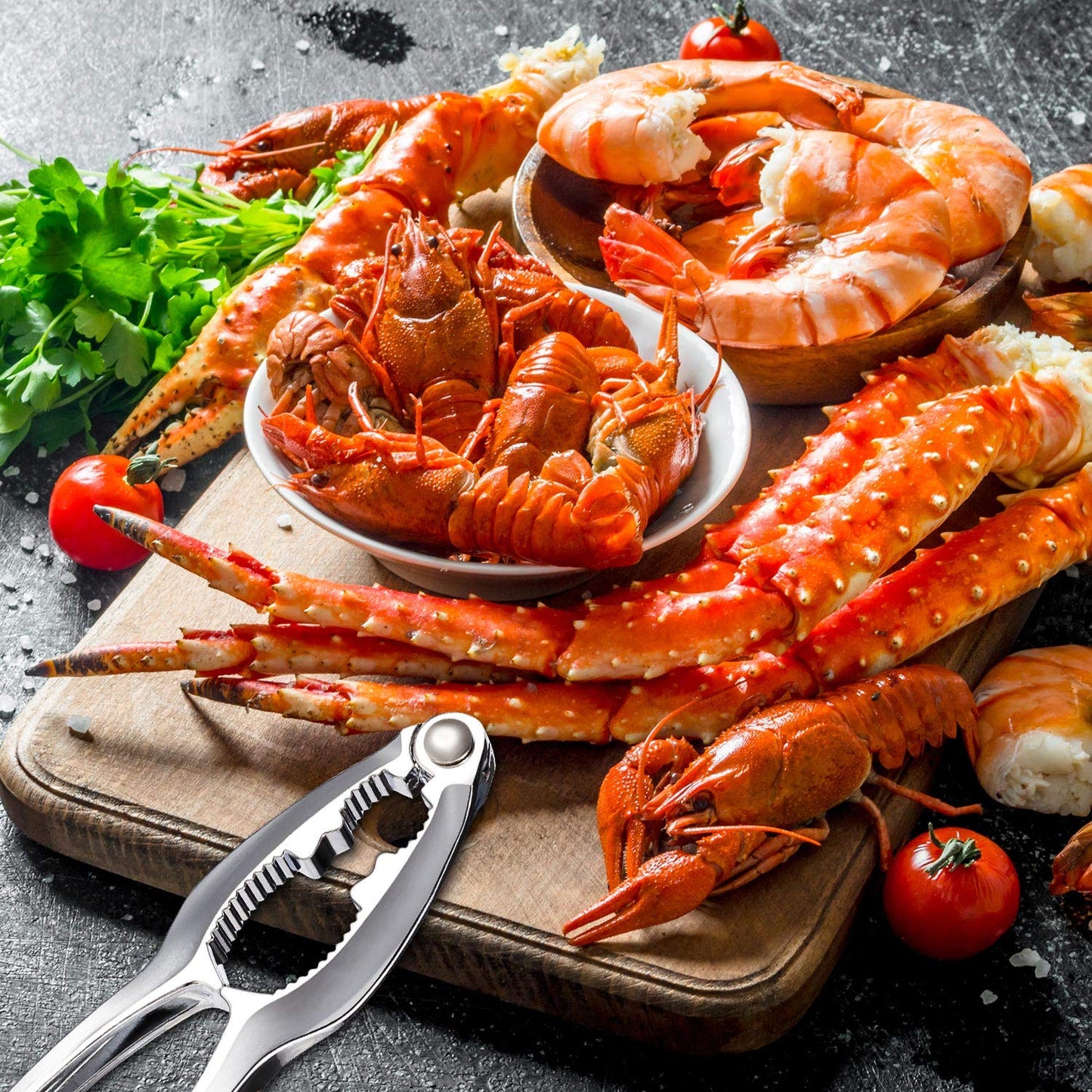 12Pcs Crab Crackers and Tools, Nut Crackers for King Crab Legs, Stainless Steel Seafood Tools Set Cracker Lobster Cracker Crabs Crackes Sets Nut Cracke Tools