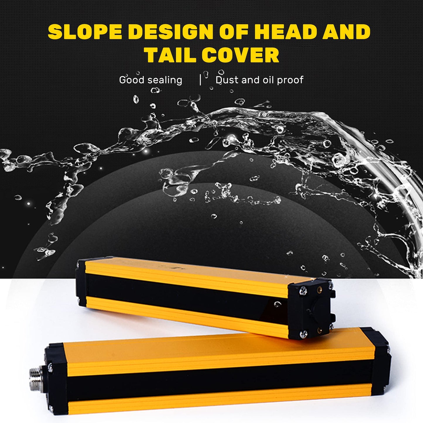 CGOLDENWALL GW32-2-14 Safety Light Curtains Safety Protection Sensor Light Screen with controller, Beams:14, Beam Pitch: 20mm,Protecting Height: 260mm, Total Height: 320mm