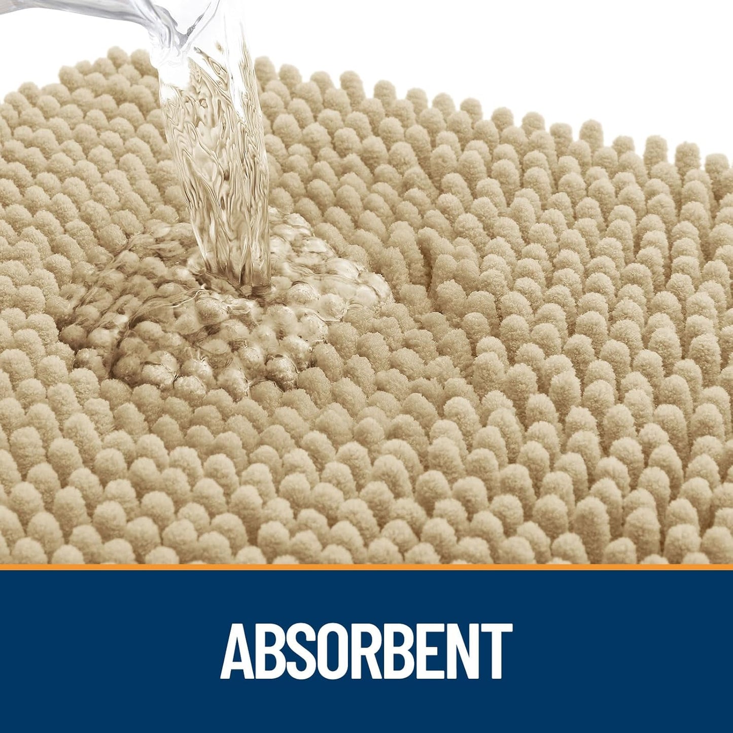 OLANLY Dog Door Mat - Absorbent Non-Slip Chenille for Muddy Paws | 40x24 Beige Indoor Entryway Carpet