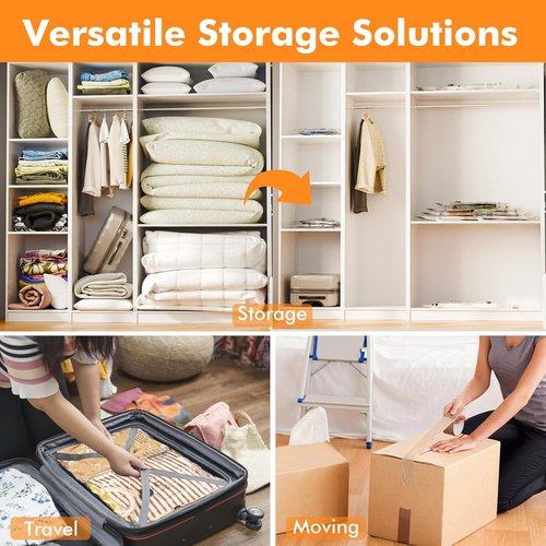 GONGSHI Vacuum Storage Bags - Space Saver Seal Bags for Clothing & Bedding | 5L & 5M Sizes