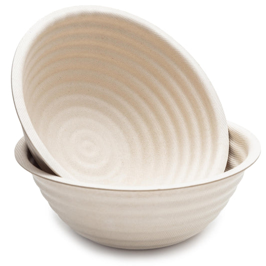 Brod & Taylor Banneton Boule 8.5” Proofing Basket for Sourdough & Artisan Bread Baking – Stackable, Made From Bamboo & Sugarcane Pulp (2-Pack)