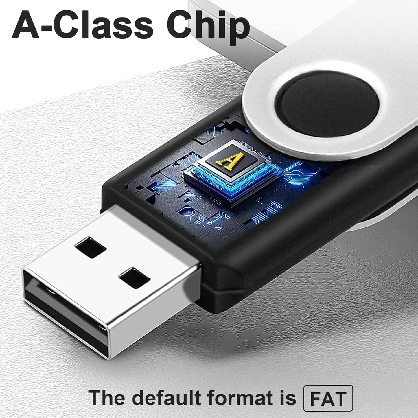 MECHEER 2GB 10 Pack 2.0 USB Drive Thumb Drives, USB Flash Drive Memory Stick Pendrive with Light, Bulk Flashdrive Photo