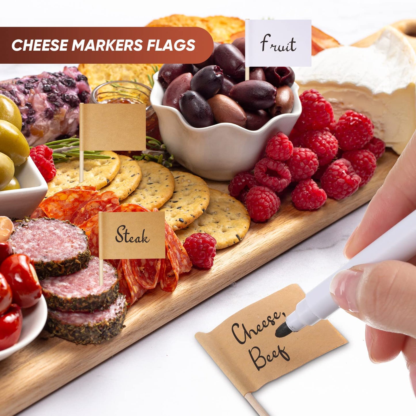 Cheese Butter Spreader Knives Set Charcuterie Accessories Stainless Steel Spreader Knives with Wooden Handles Charcuterie Boards Utensils Mini Serving Tongs Spoons and Forks (Gold,14 Pieces)