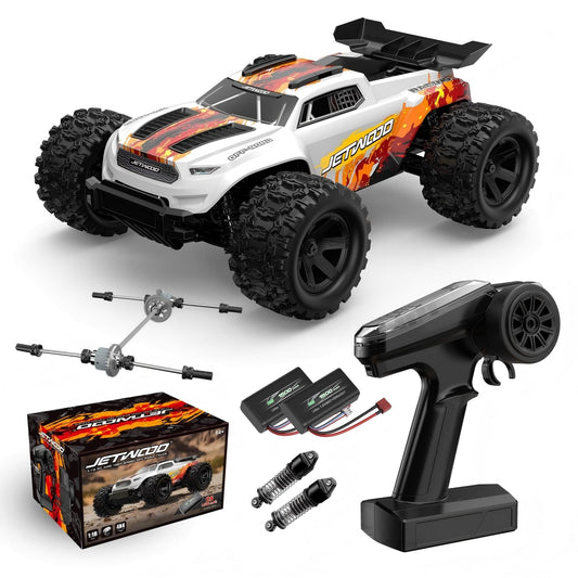 Jetwood 1:18 RC Buggy 36 KPH Fast RC Cars for Adults, 4WD Ready to Run Remote Control Car with 2 Batteries, Hobby RC for Boys and Beginners, JC18W