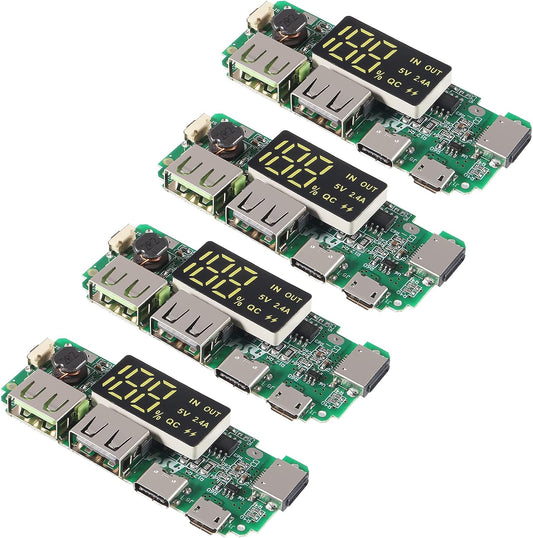 UMLIFE 4pcs 18650 5V 2.4A 186 50 Charging Board Dual USB Mobile Power Bank Module Lithium Battery Charger Board