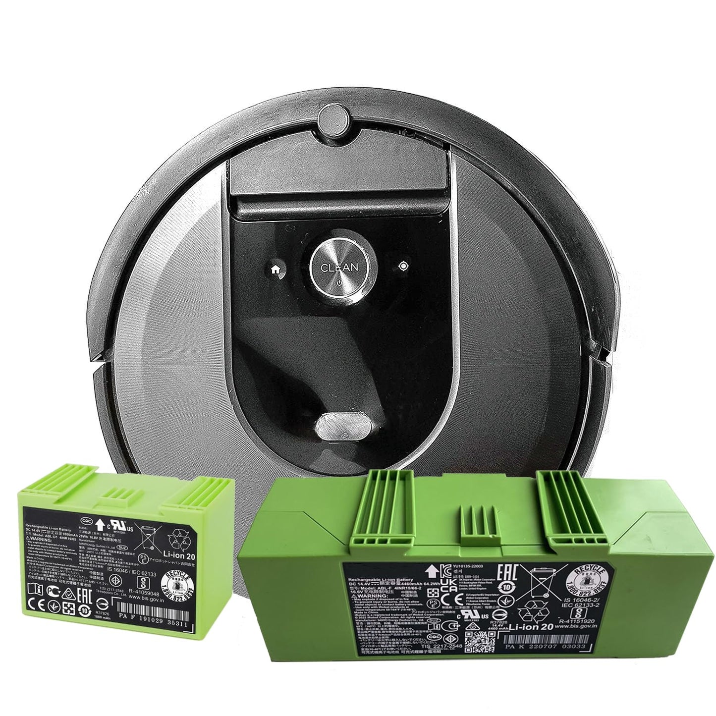 （High Capacity 64.2Wh） ABL-F ABL-D1 ABL-D2 Cleaner Battery for iRobot for Roomba e and i Series i7+ i7 7150 7550 i7550 i7558 i8 i8+ i4 i4+ i3 i3+ e5 5150 e6 e6198 for Roomba i755020 i7558 J7 J7+