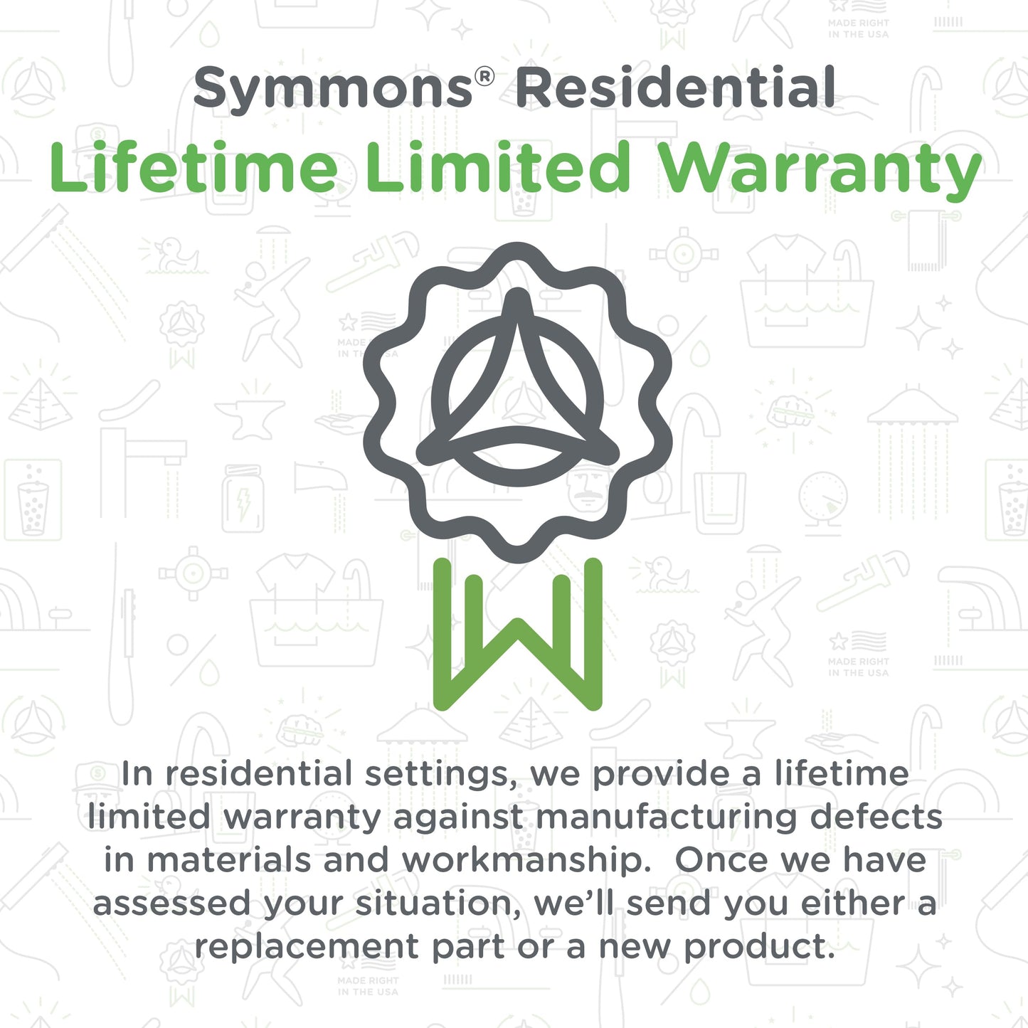 Symmons Elm Single Handle Shower Valve Trim Kit in Satin Nickel (Valve Not Included) - S5590STNTRM