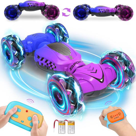 Nitigo Remote Control Car for Girls 4-7, Toys for Ages 5-7, Gift for 4 5 6 7 8-13 Years Old, for Kids, Gesture Sensing RC Stunt Car with Lights, Birthday Gift