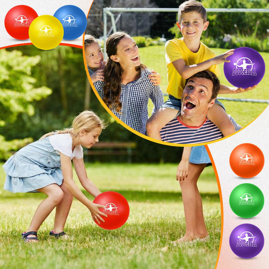 Jerify 6 Pcs Foam Dodgeball Set 8 Inch Soft Skin Playground Dodgeballs Bulk, Low Density Foam for Non Sting GaGa Pits, Dodgeball, Sports Equipment for Kids and Adults