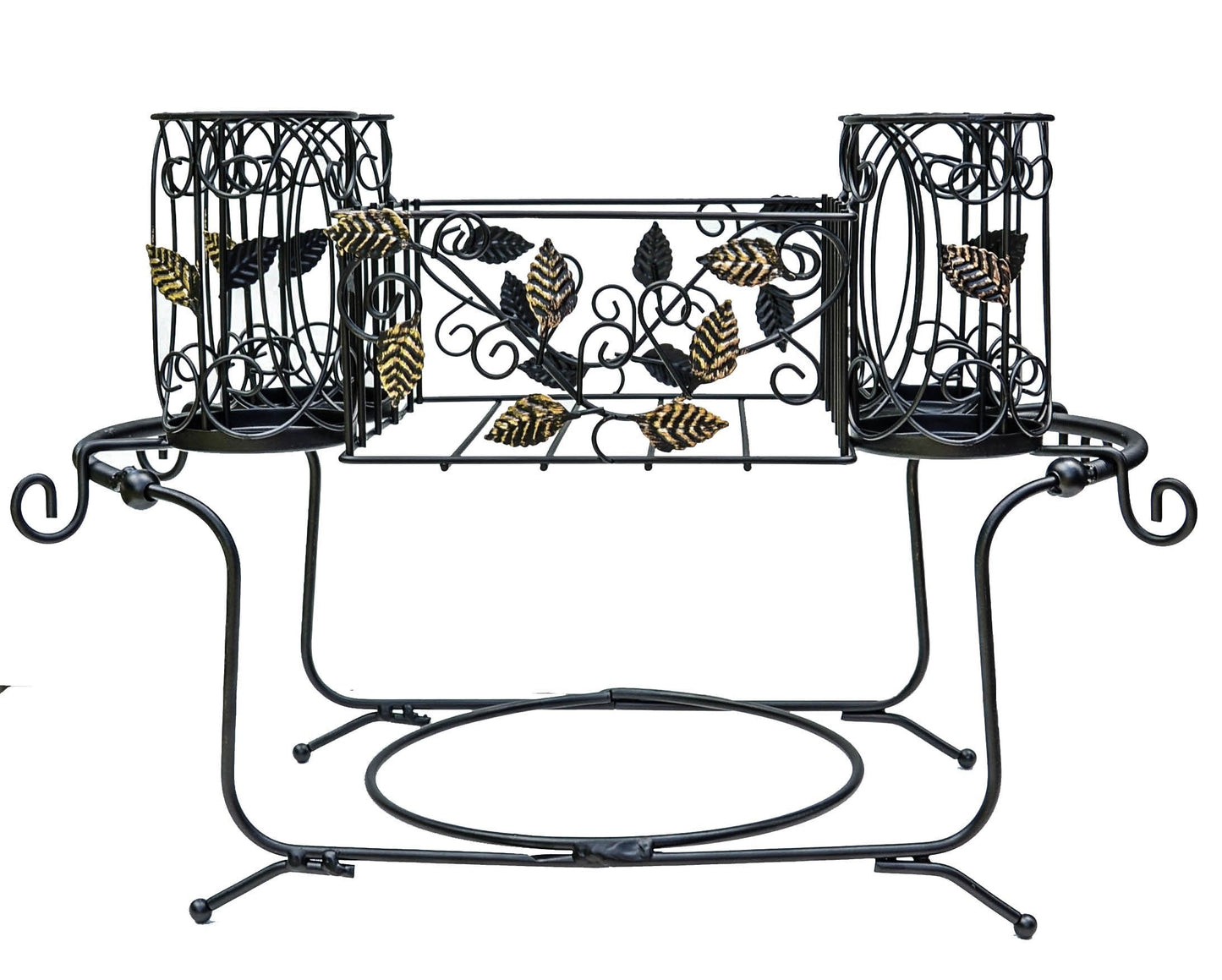 Maypes Utensil Caddy - Silverware Caddy or Napkin, Cutlery and Plate Holder - The Ideal 2-Piece Portable Outdoor Kitchen Accessories Buffet Organizer for Picnics, Camping, Barbecue, Parties and Events