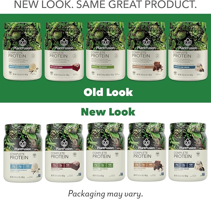 PlantFusion Complete Vegan Protein Powder - Plant Based Protein Powder With BCAAs, Digestive Enzymes and Pea Protein - Keto, Gluten Free, Soy Free, Non-Dairy, No Sugar, Non-GMO - Red Velvet 1 lb
