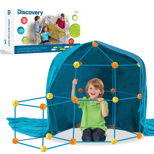 Discovery™ Flexible Construction Fort with 44 Rods & 25 Connector Blocks, 69-piece, Age 5+
