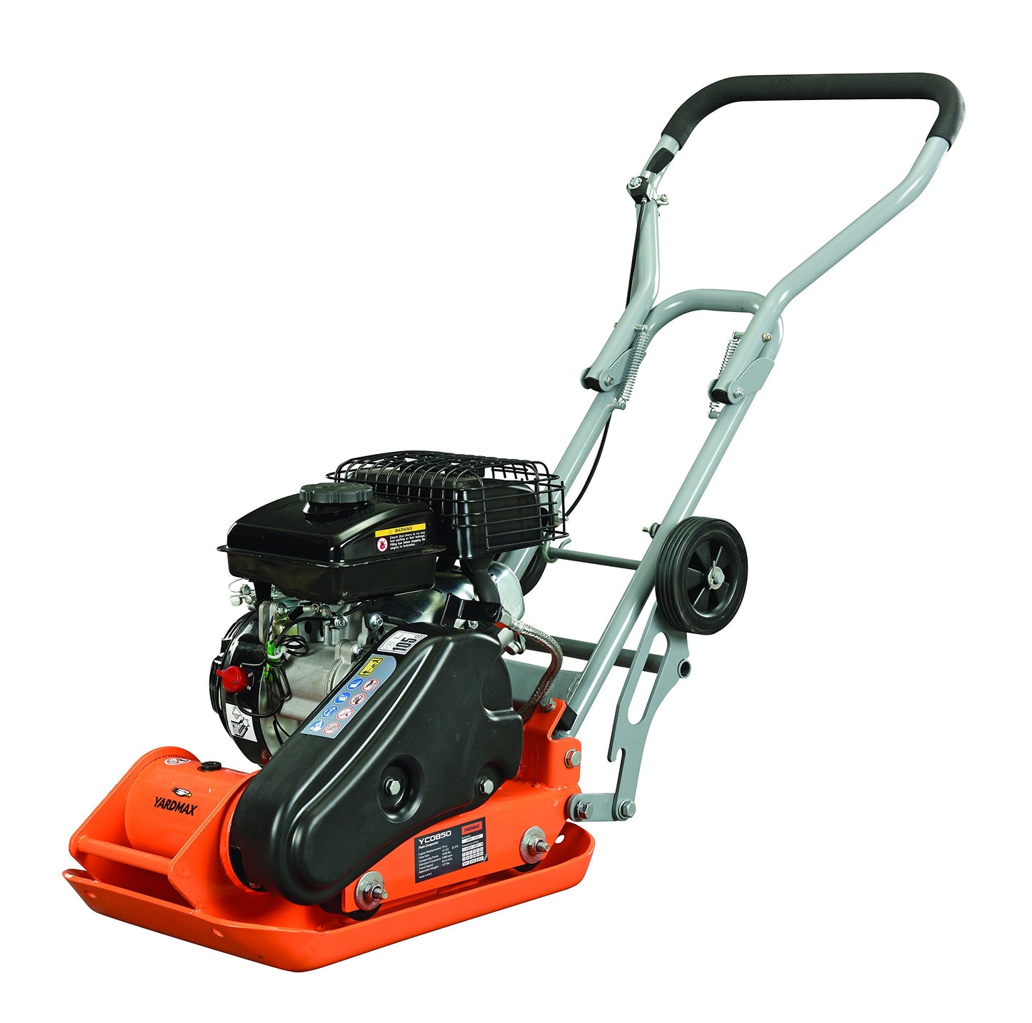 YARDMAX YC0850 1850 lb. Compaction Force Plate Compactor, 2.5 hp, 79cc, 5900 BPM & YCP420 Paving Pad Kit for Yc1390