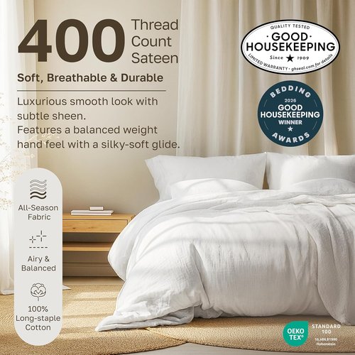 California Design Den Queen Size 100% Cotton Sheets Set - 400 Thread Count, Silky Sateen Weave, Deep Pockets - Hunter Green