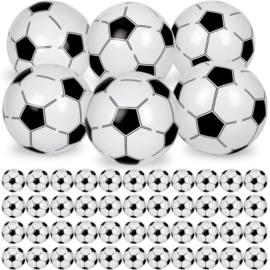 Mototo 60 Pack Inflatable Soccer Beach Balls Bulk, 16 Inch Blow up Soccer Beachballs Inflatable Balls for Indoor Outdoor Summer Beach Pool Super Bowl Themed Sport Game Decoration Birthday Party Favor
