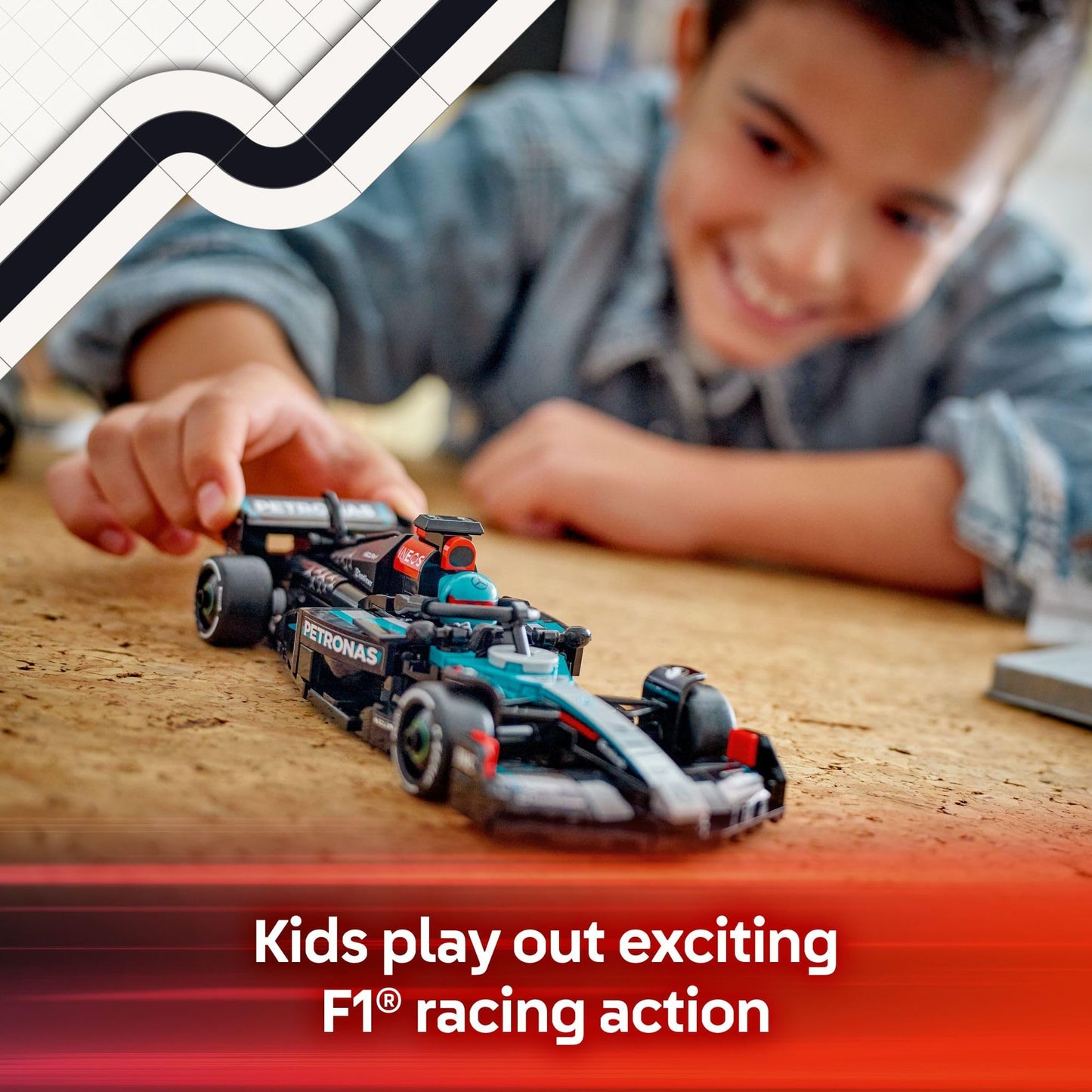 LEGO Speed Champions Mercedes-AMG F1 W15 Race Car Toy - Building Set for Kids, Boys & Girls, Ages 10+ - Toy Car for F1 Fans - Gift Idea for Birthday - 77244