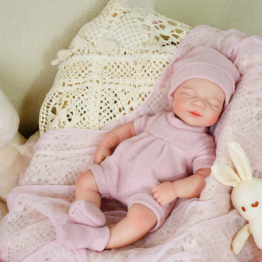 YaLuoQian Realistic Reborn Baby Dolls-11.8 inch Silicone Reborn Baby Dolls Full Body Newborn Baby Doll Silicone Girl with Clothes Set Gift Box for Kids Age 3+