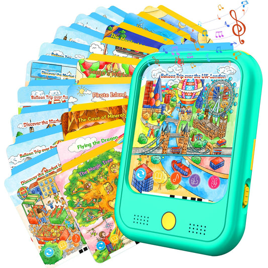 Kids Learning Tablet Bilingual, Educational Learning Toys for Toddlers 3-5 Year Olds, with 2000+ Words and Games, Autism Sensory and Speech Therapy Toys, 3 4 5 6 Year Old Boy Girl Birthday Gift(Green)