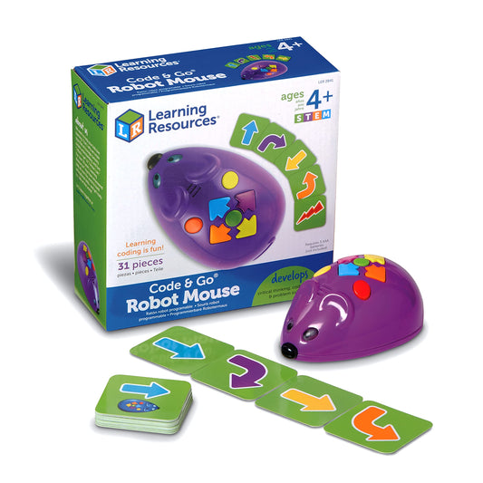 Learning Resources Code & Go Robot Mouse - Toddler STEM Toys, Pet Programmable Games, Screen Free Activities, Robotics Preschool and School, Gifts for Girls And Boys