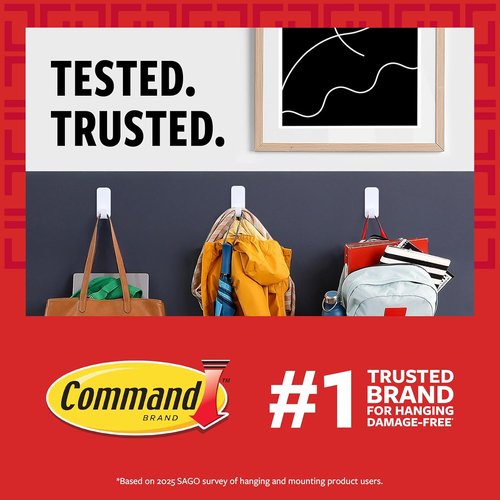 Command 20 lb XL Heavyweight Picture Hanging Strips - Damage-Free Hangers for Easy Wall Decor | 10 Pairs, White Adhesive