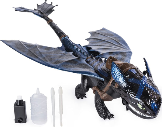DreamWorks Dragons, Giant Fire Breathing Toothless Action Figure, 20-inch Dragon with Fire Breathing Effects