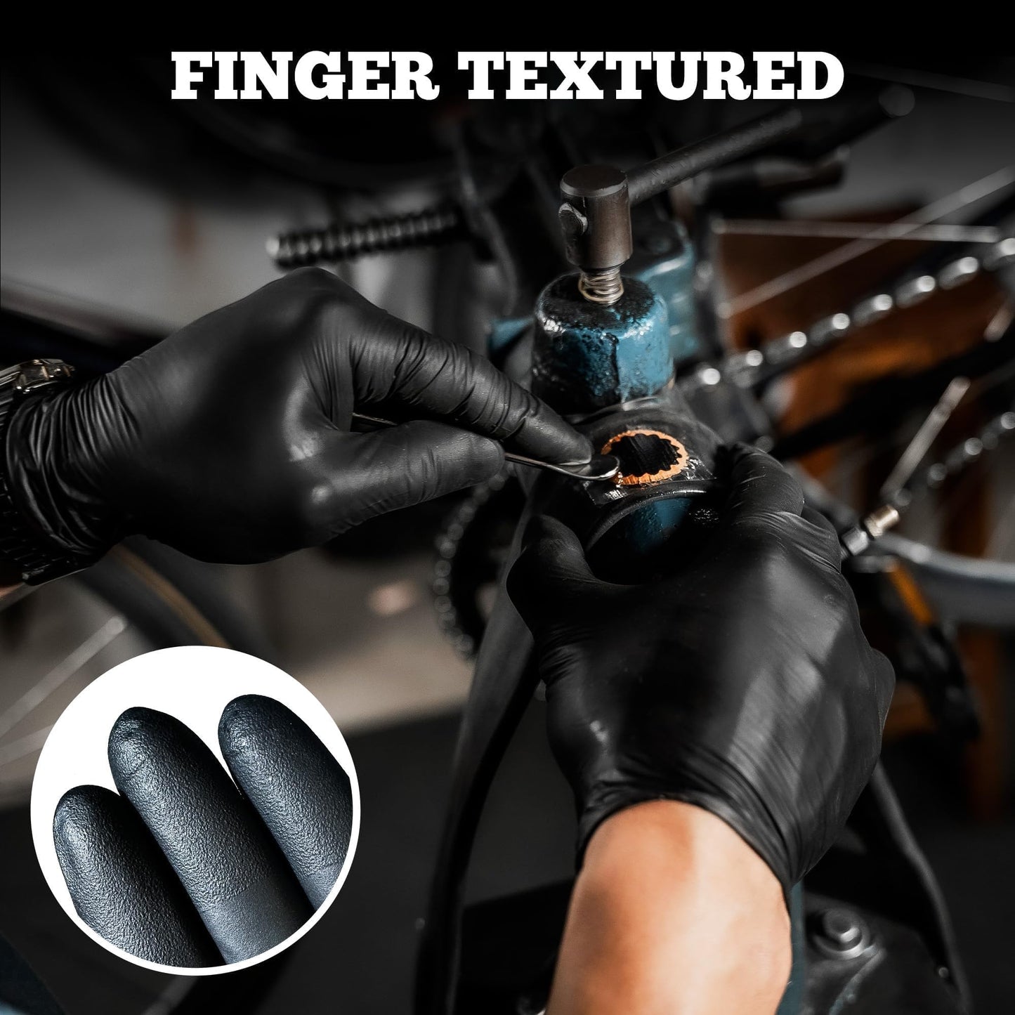 TitanFlex Disposable Nitrile Exam Gloves, 6-mil, Black, XL 1000-ct Case, Heavy Duty Disposable Gloves, Cooking, Mechanic, Latex Free, Food Safe