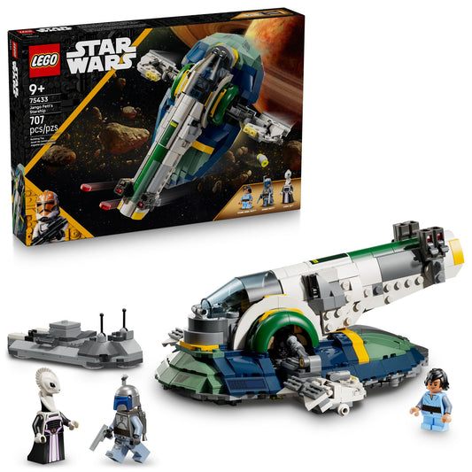 LEGO Star Wars: Attack of The Clones Jango Fett's Starship Building Toy - Pretend Play Set for Boys & Girls, Ages 9+ - Gift for Birthdays - Collectible Model Kit & Kids Room Decor - 75433
