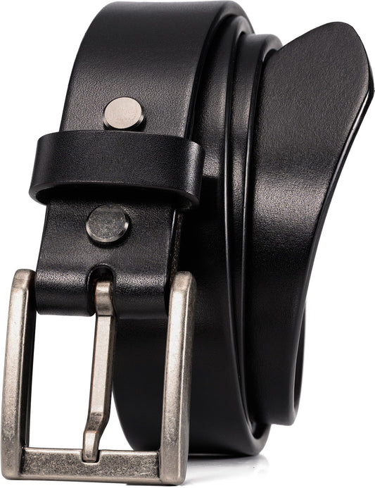 WOLFANT Thicken Full Grain Heavy Duty Belts for Men,100% Italian Real Solid Leather