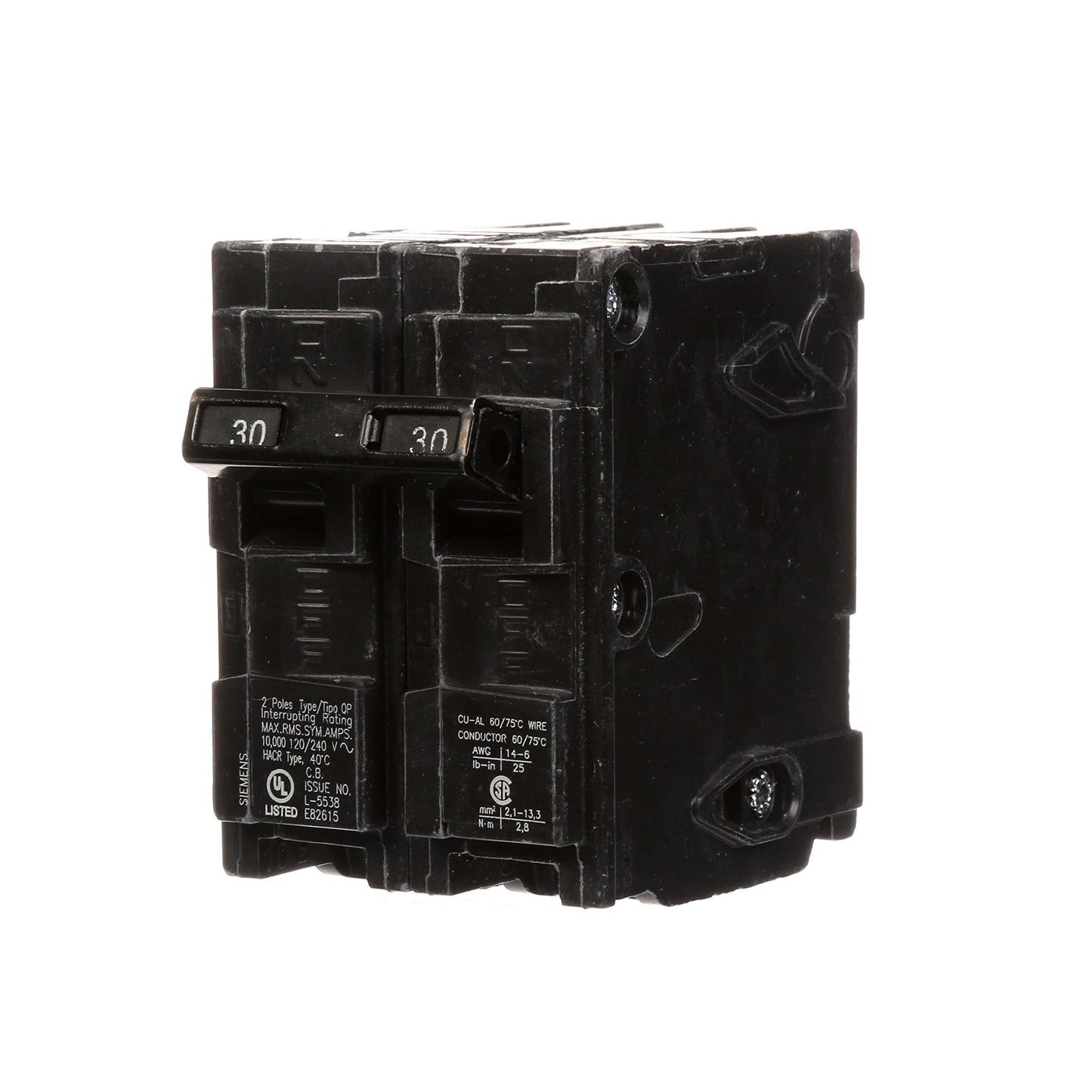 Siemens Talon Temporary Power Outlet Panel with Q230 30-Amp Double Pole Type QP Circuit Breaker