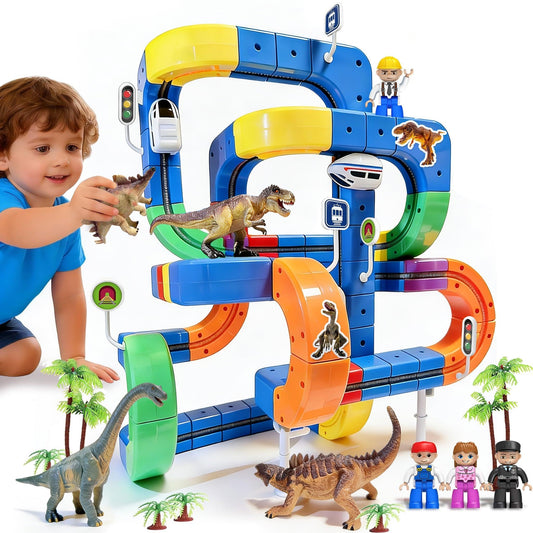 3D Gravity-Defying Electric Train Set – 140 Pcs DIY Flexible Cube Track, Build Any Track You Imagine, Safe & Durable STEM Toy for Kids 3-12, Encourages Creativity & Problem-Solving