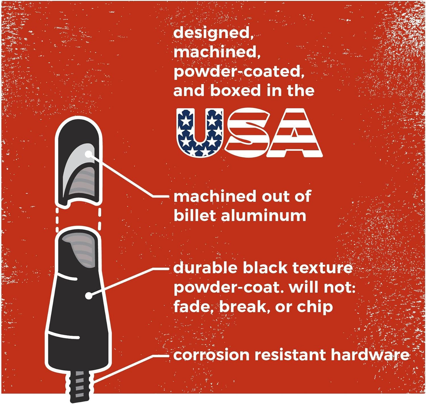 CravenSpeed 2013-2020 2 Inches Stubby Jr Antenna Compatible with Buick Encore | | Short Antenna Replacement | Made