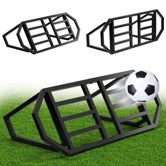 Soccer Rebounder Board, Soccer Wall Rebounder with 2 Angles, Portable Soccer Passing Board with Ground Nails, Soccer Training Equipment for Passing & Shooting Practice
