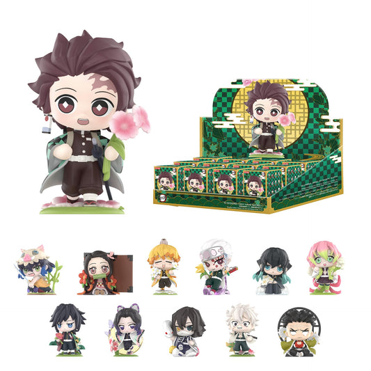 POP MART Demon Slayer Birth Flower Series Figures, 12PCs Blind Box Figures, Random Design Action Figures Collectible Toys Home Decorations, Holiday Birthday Gifts, Whole Set