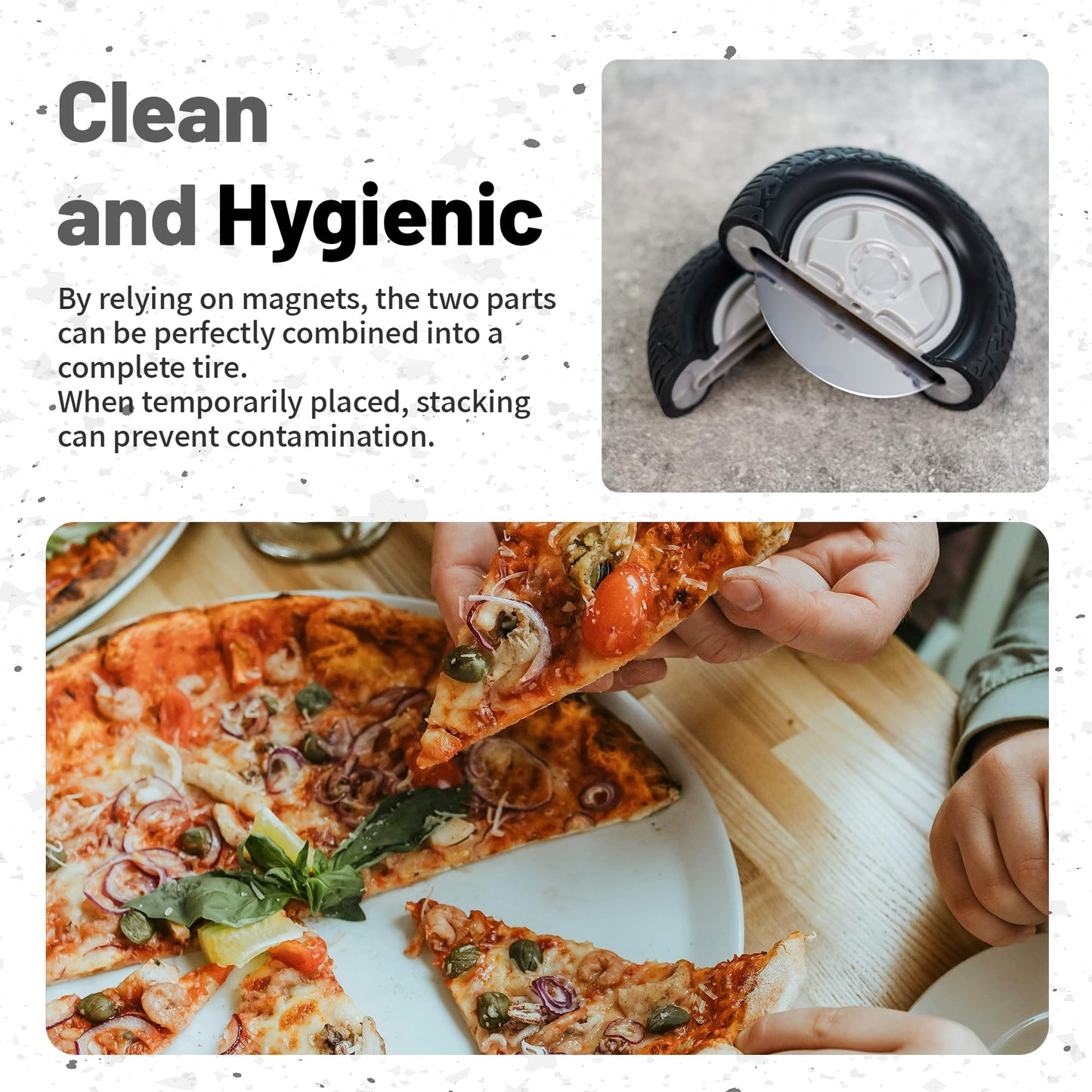 YOBRO Tire Pizza Cutter Wheel By YOBRO- Pizza Cutter, Pizza Slicer Stainless Steel, Funny Kitchen Accessories,gift for Car Lovers,White Elephant Gifts,Stocking Stuffers for Family