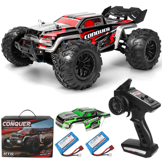 TWIKOMI 1:16 Scale All-Terrain RC Car for Adults - 40+KM/H High Speed 4WD Off-Road Remote Control Truck with 2 Rechargeable Batteries, 2.4GHz Electric Toy Vehicle Gift for Teens and 14+ (1:16 Scale)