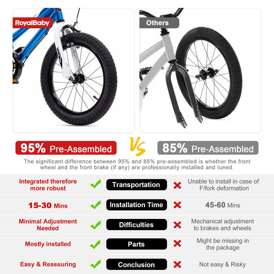 RoyalBaby Girls Bike with Training Wheels and Dual Handbrake, Stargirl Kids Bicycle 20 Inch Toddlers to Big Kids 7-13 Years, Lavender