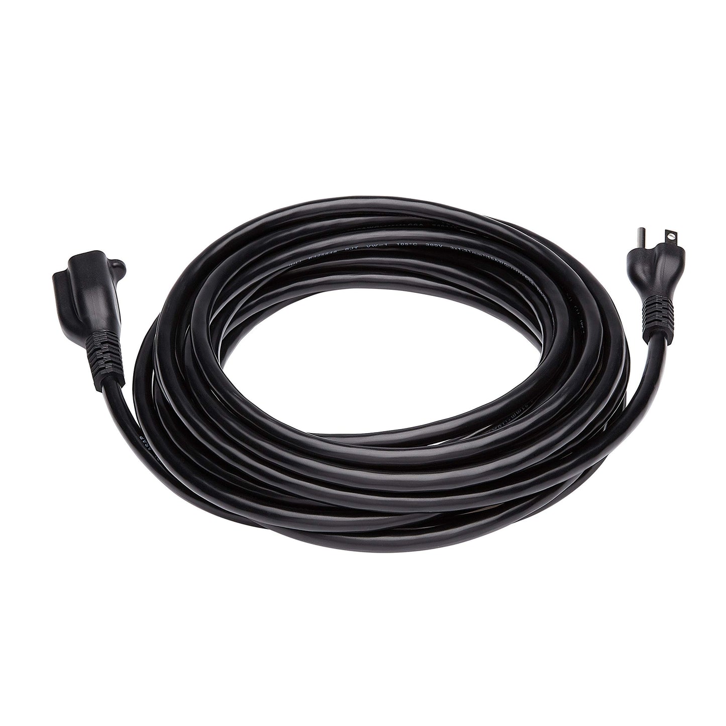 Amazon Basics 25 ft Extension Cord, 13 Amps, 125V, Multiple Outlets with LED Indicator Lights, Black (20 Count Total)
