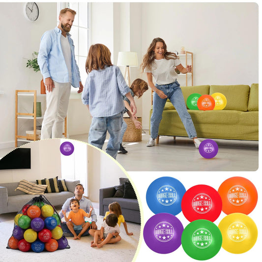 Jerify 18 Pcs Foam Dodgeball Set 6 Inch Soft Skin Playground Dodgeballs Bulk with Storage Bag, Low Density Foam for Non Sting Dodgeball Sports Equipment for Kids and Adults