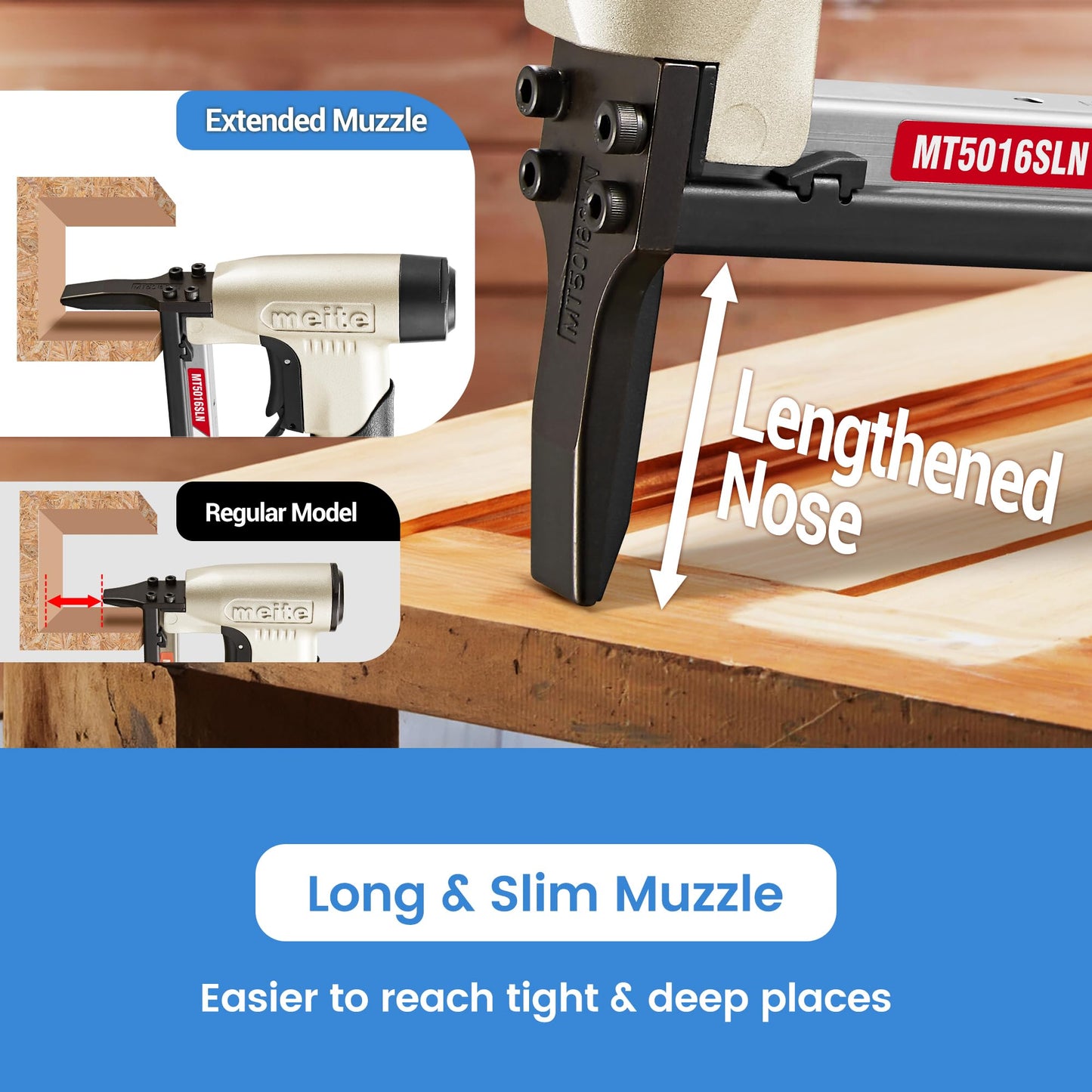 meite MT5016SLN Stapler with 1/4" Length Staples for Upholstery