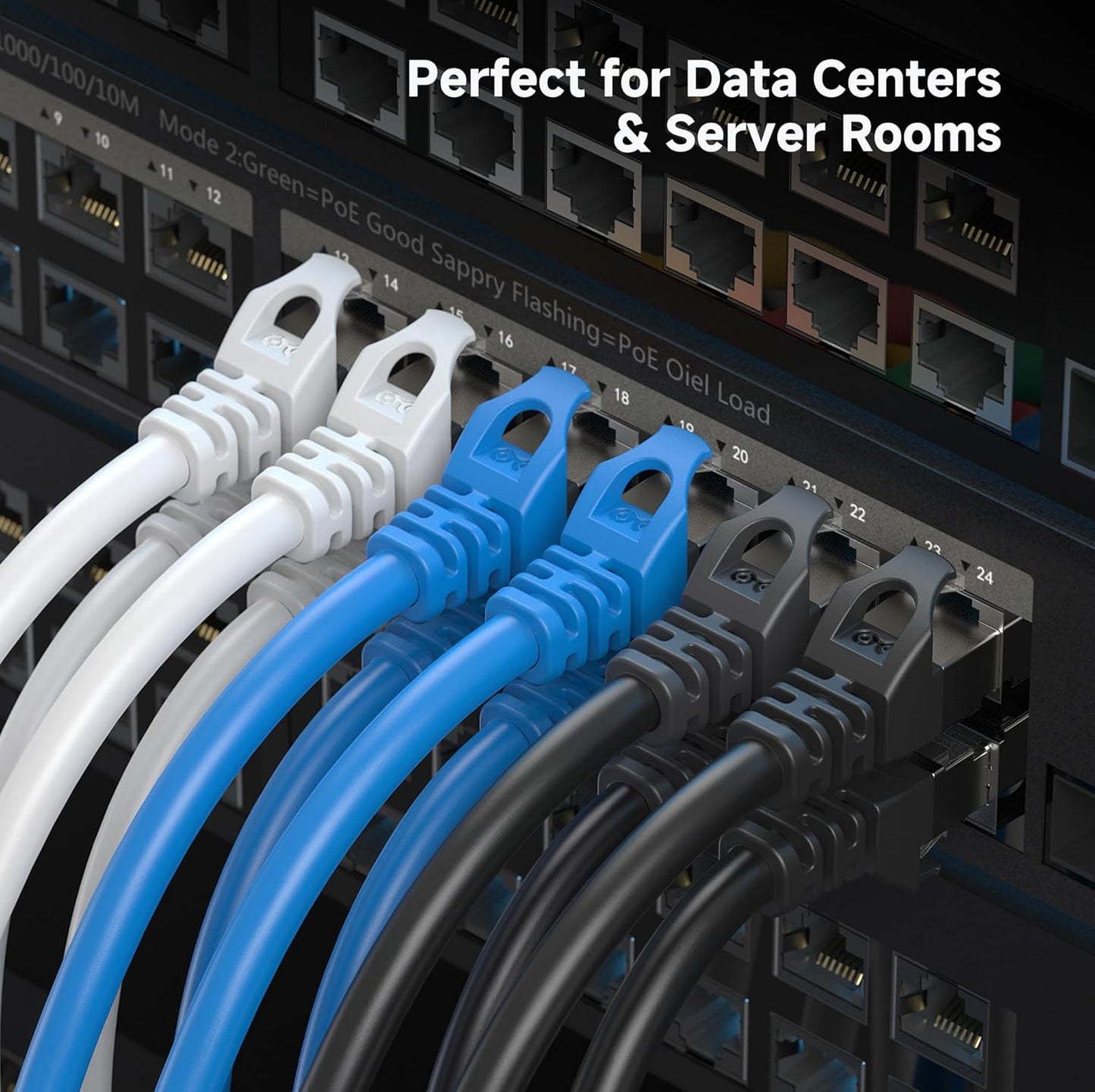 10Gbps 10-Pack 6A 3ft, 6A Cat6A Cable Matters Snagless Short Shielded Cat Ethernet Cable - Cat Cable, Cord, Ethernet