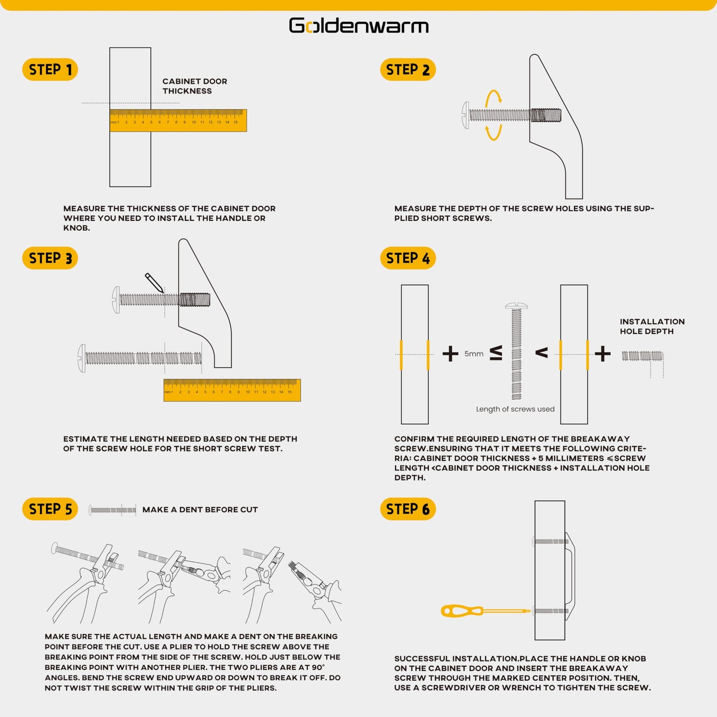 Goldenwarm 10 Pack 3-1/2 Inch Matte Gold Cabinet Pull Clear Acrylic Furniture Hardware Glass Cabinet Hardware for Kitchen Cupboard Bathroom