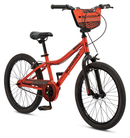 Schwinn Firehawk Bike, 20 Inch Bike for Kids Ages 7-13, SmartStart Ergonomic Design for Kids, Adjustable Seat Grows with Your Child, Rear Coaster Brake & Front & Rear Caliper Brake, for Girls & Boys