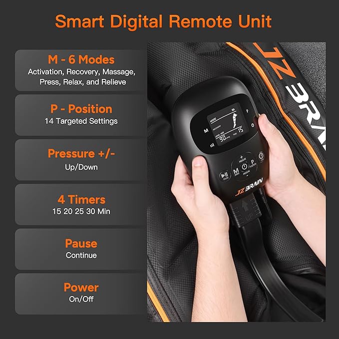 Sequential Air Compression Recovery System : Professional Sequential Compression Boots for Fast Recovery & Circulation Improvement ??Full Leg Recovery Device for Athletes Runners Gym (Large)