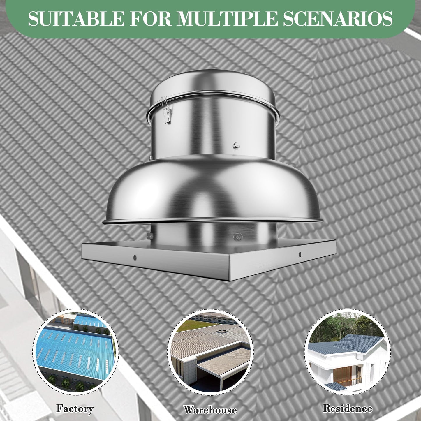 1400CFM Upblast Roof Exhaust Fan - Powerful, Quiet & Weather-Resistant Ventilation for Commercial Spaces