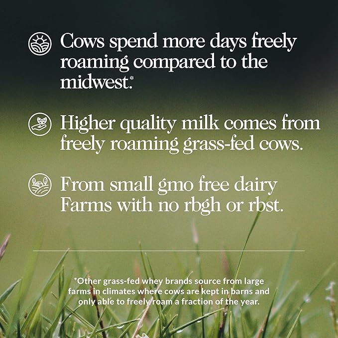 Whey Chocolate Peanut Butter Protein Powder, Grass Fed Whey, No GMO, No Soy, and Gluten Free. Nothing Artificial, Aid Growth and Recovery - 21 Servings